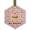 Sweet Cupcakes Frosted Glass Ornament - Hexagon