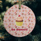 Sweet Cupcakes Frosted Glass Ornament - Round (Lifestyle)