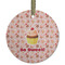 Sweet Cupcakes Frosted Glass Ornament - Round