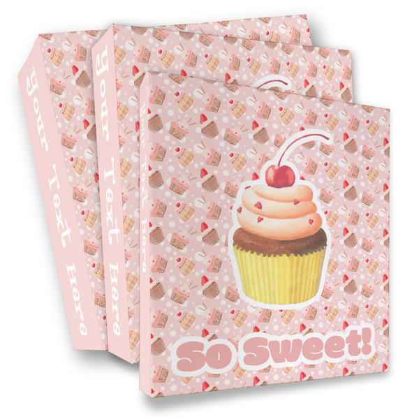 Custom Sweet Cupcakes 3 Ring Binder - Full Wrap (Personalized)