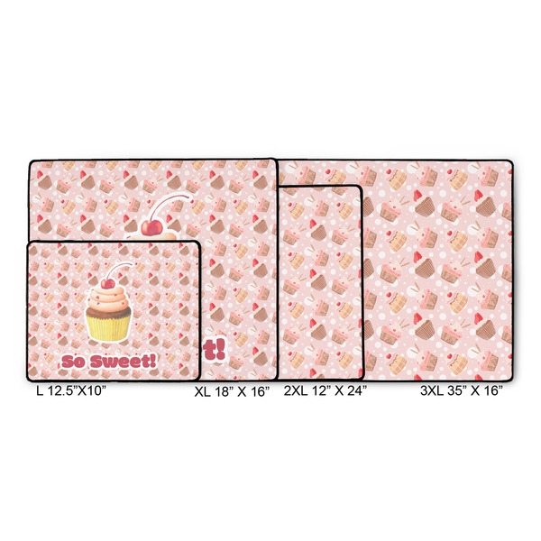 Sweet Cupcakes Gaming Mats - SIZE CHART