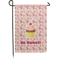 Sweet Cupcakes Small Garden Flag - Single Sided w/ Name or Text