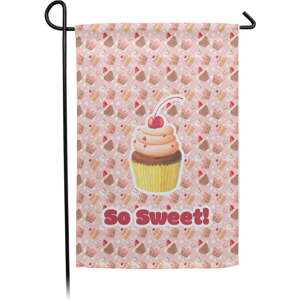 Custom Sweet Cupcakes Small Garden Flag - Single Sided w/ Name or Text