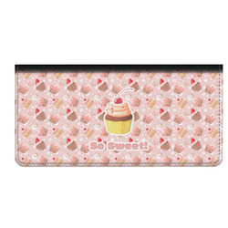 Sweet Cupcakes Genuine Leather Checkbook Cover w/ Name or Text