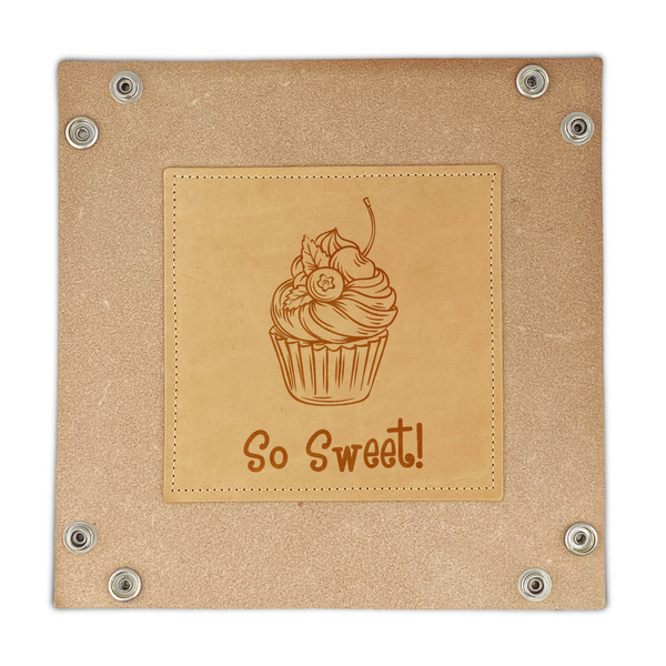 Sweet Cupcakes Genuine Leather Valet Trays - FRONT