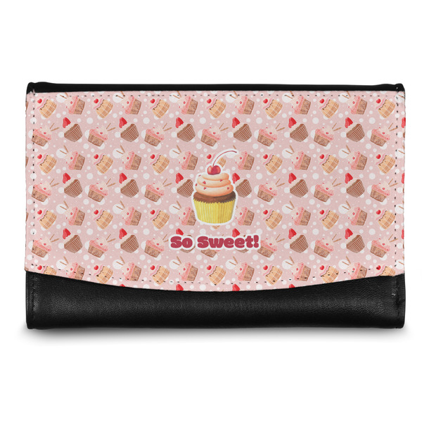 Custom Sweet Cupcakes Genuine Leather Women's Wallet - Small (Personalized)