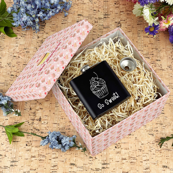 Sweet Cupcakes Gift Boxes with Lid - Canvas Wrapped - Large - In Context