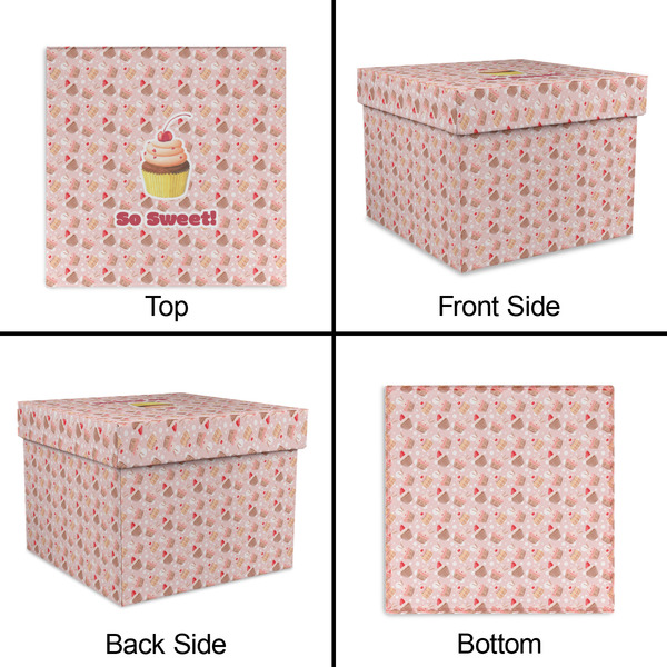 Sweet Cupcakes Gift Boxes with Lid - Canvas Wrapped - X-Large - Approval