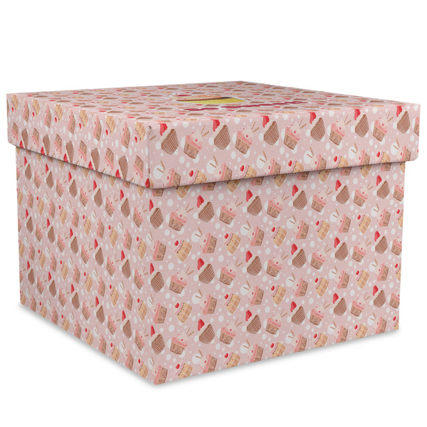 Custom Sweet Cupcakes Gift Box with Lid - Canvas Wrapped - XX-Large (Personalized)