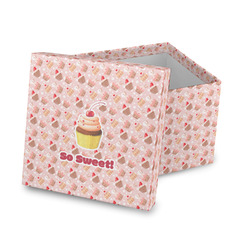 Sweet Cupcakes Gift Box with Lid - Canvas Wrapped (Personalized)