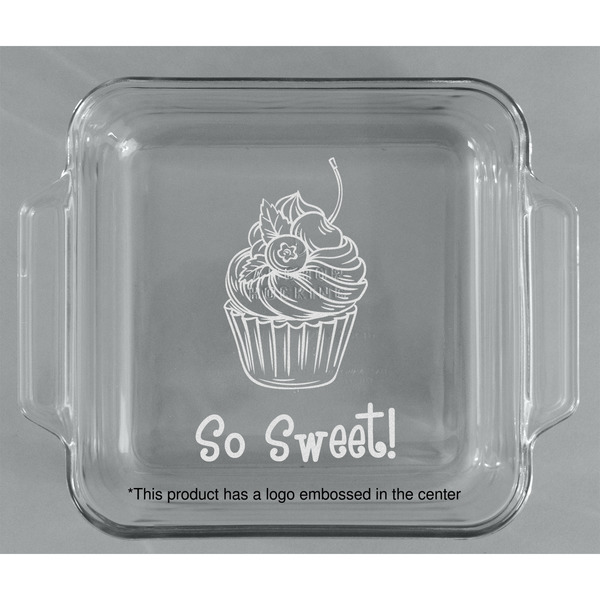 Sweet Cupcakes Glass Cake Dish - APPROVAL (8x8)