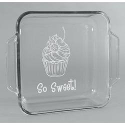 Sweet Cupcakes Glass Cake Dish - 8in x 8in