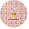 Sweet Cupcakes Round Glass Cutting Board - Medium (Personalized)