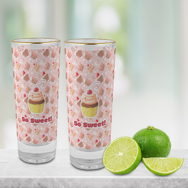 Sweet Cupcakes Glass Shot Glass - 2 oz - LIFESTYLE