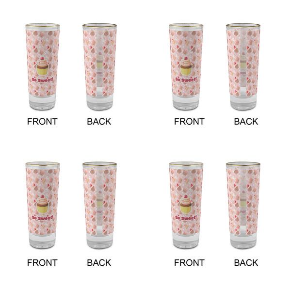 Sweet Cupcakes Glass Shot Glass - 2 oz - Set of 4 - APPROVAL