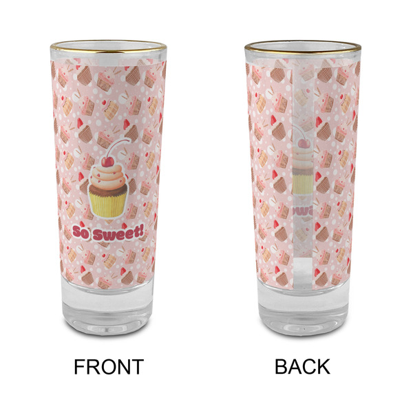 Sweet Cupcakes Glass Shot Glass - 2 oz - Single - APPROVAL