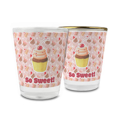 Sweet Cupcakes Glass Shot Glass - 1.5 oz (Personalized)