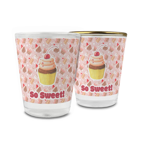 Custom Sweet Cupcakes Glass Shot Glass - 1.5 oz (Personalized)