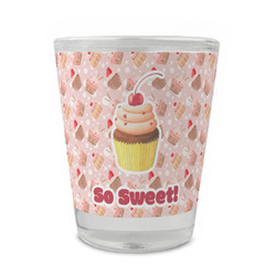 Sweet Cupcakes Glass Shot Glass - 1.5 oz - Single (Personalized)