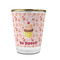 Sweet Cupcakes Glass Shot Glass - With gold rim - FRONT