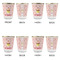 Sweet Cupcakes Glass Shot Glass - with gold rim - Set of 4 - APPROVAL