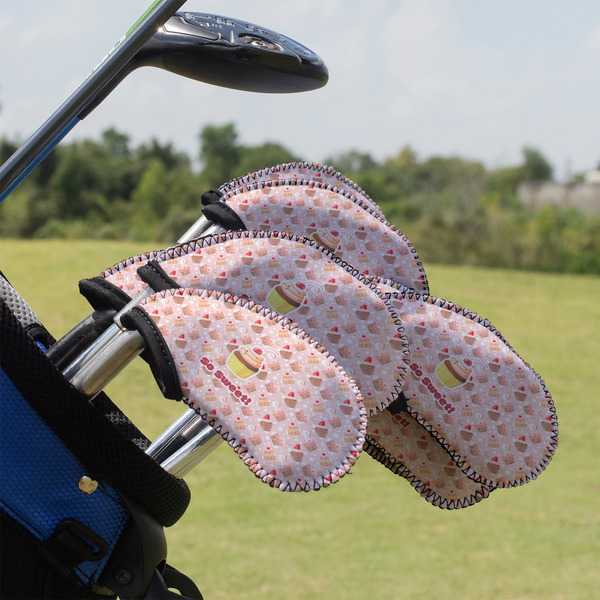Custom Sweet Cupcakes Golf Club Iron Cover - Set of 9 (Personalized)