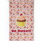 Sweet Cupcakes Golf Towel - Poly-Cotton Blend - Small w/ Name or Text