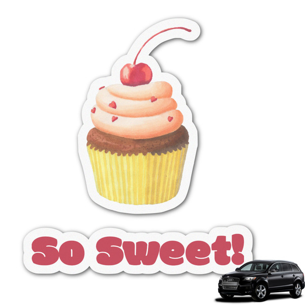 Custom Sweet Cupcakes Graphic Car Decal (Personalized)