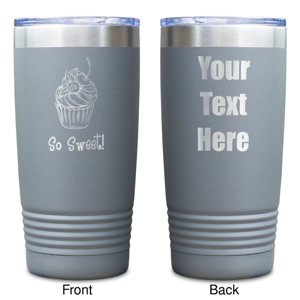 Sweet Cupcakes Gray Polar Camel Tumbler - 20oz - Double Sided - Approval