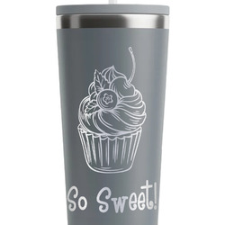Sweet Cupcakes RTIC Everyday Tumbler with Straw - 28oz - Grey - Single-Sided (Personalized)
