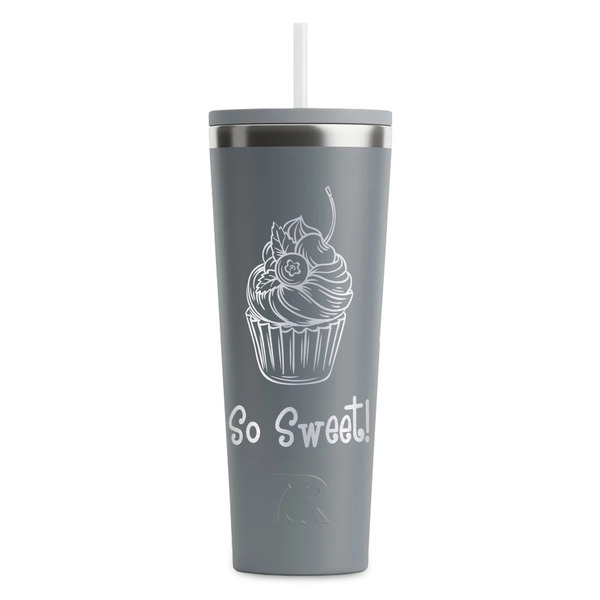 Sweet Cupcakes Grey RTIC Everyday Tumbler - 28 oz. - Front