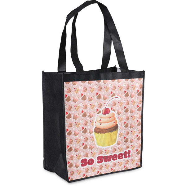 Custom Sweet Cupcakes Grocery Bag w/ Name or Text