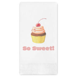Sweet Cupcakes Guest Napkins - Full Color - Embossed Edge (Personalized)