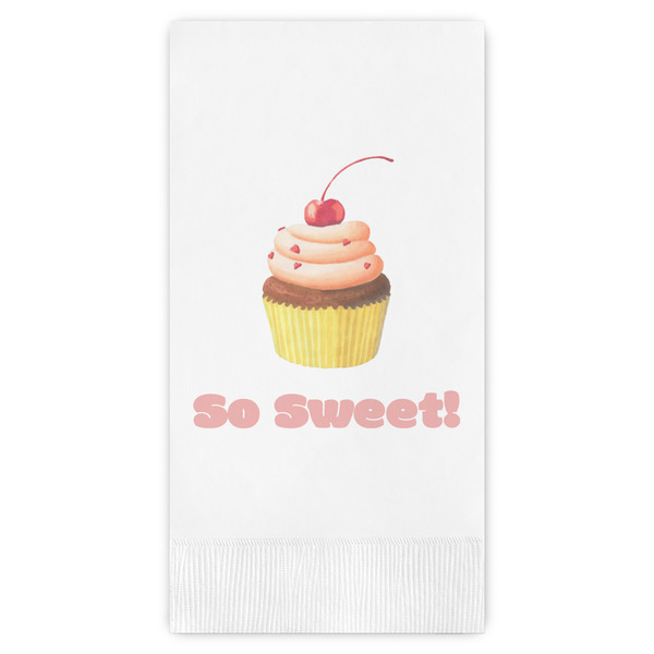 Custom Sweet Cupcakes Guest Napkins - Full Color - Embossed Edge (Personalized)