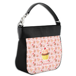 Sweet Cupcakes Hobo Purse w/ Genuine Leather Trim w/ Name or Text