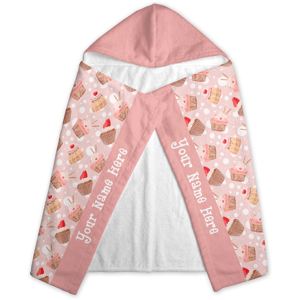 Sweet Cupcakes Hooded Towel - Folded