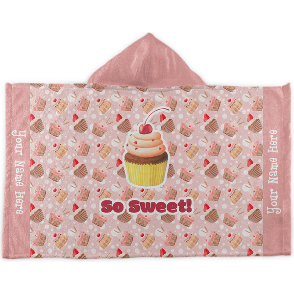 Custom Sweet Cupcakes Kids Hooded Towel (Personalized)