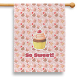 Sweet Cupcakes 28" House Flag (Personalized)