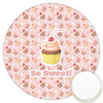Sweet Cupcakes Printed Cookie Topper - 3.25" (Personalized)