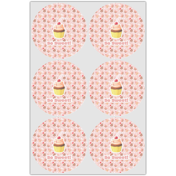 Sweet Cupcakes Icing Circle - Large - Set of 6