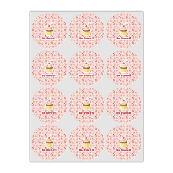 Sweet Cupcakes Icing Circle - Small - Set of 12