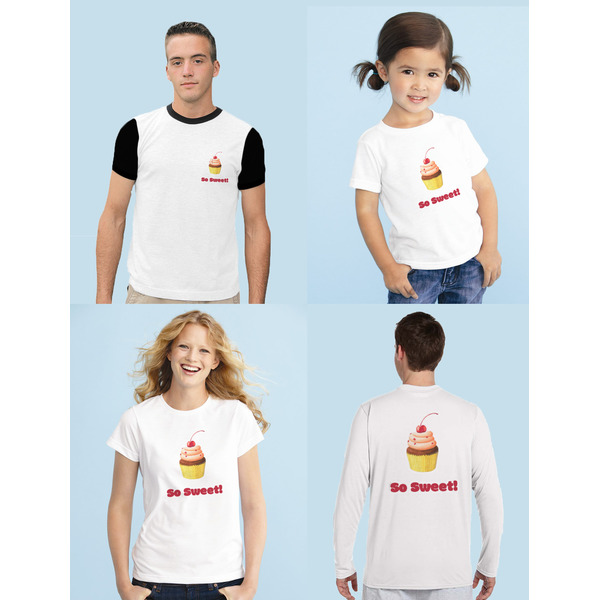 Sweet Cupcakes Iron-On Sizing on Shirts