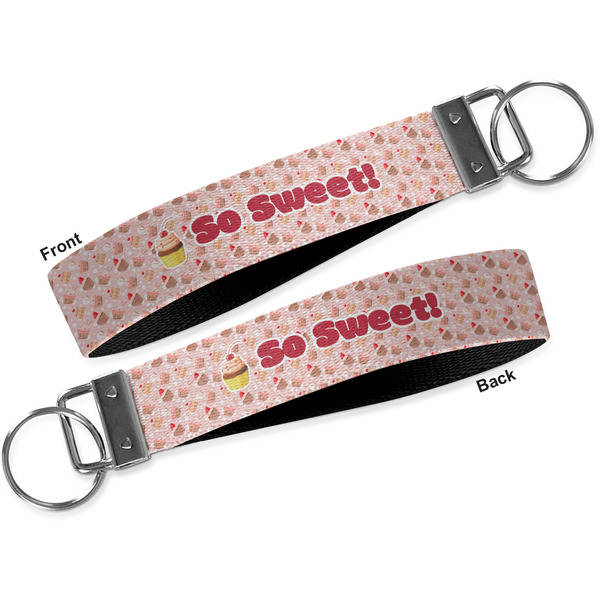 Sweet Cupcakes Key-chain - Metal and Nylon - Front and Back