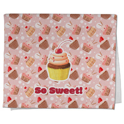 Sweet Cupcakes Kitchen Towel - Poly Cotton w/ Name or Text