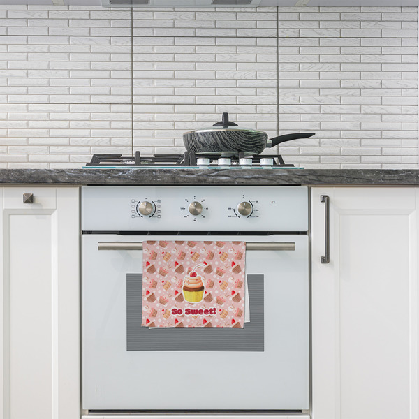 Sweet Cupcakes Kitchen Towel - Poly Cotton - Lifestyle