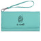 Sweet Cupcakes Ladies Wallet - Leather - Teal - Front View