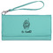 Sweet Cupcakes Ladies Leatherette Wallet - Laser Engraved- Teal (Personalized)