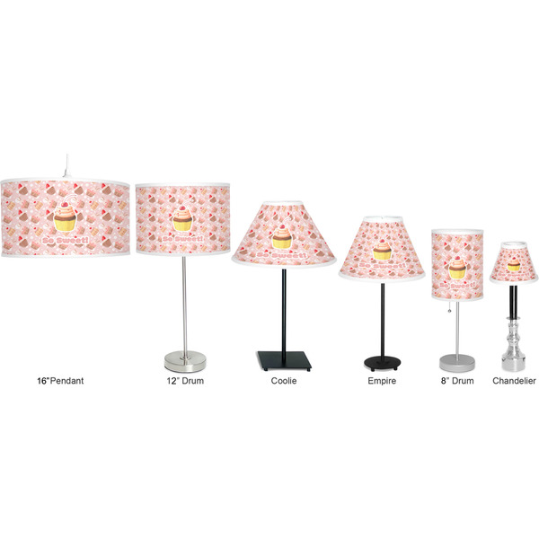 Sweet Cupcakes Lamp Full View Size Comparison