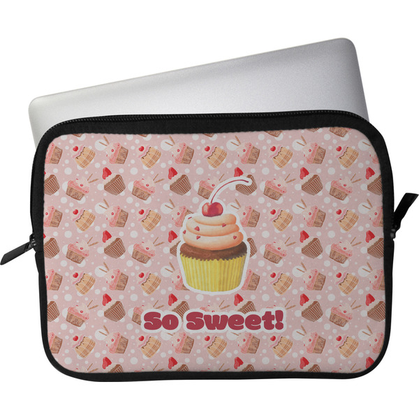Custom Sweet Cupcakes Laptop Sleeve / Case - 13" w/ Name or Text