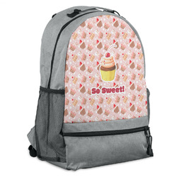 Sweet Cupcakes Backpack - Grey (Personalized)